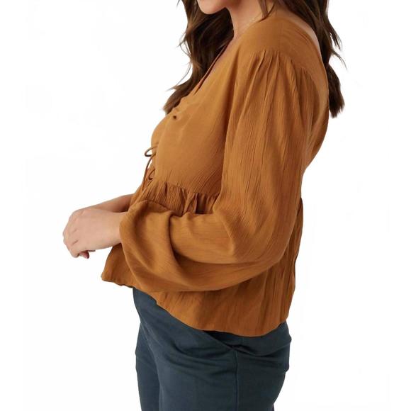 NEW O'NEILL carlotta top in camel - Picture 3 of 3